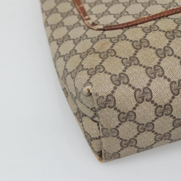 GUCCI GG Supreme Web Sherry Line Tote Bag Pvc Beige Gold 39 002 39 002 - Picture 11 of 16